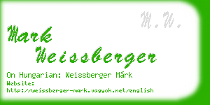 mark weissberger business card
